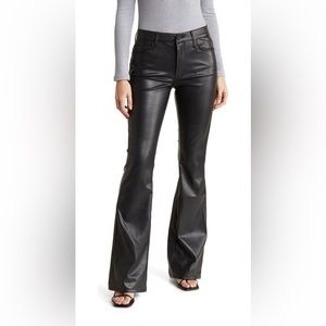 MOTHER Flared Leather Pant size 26 NWT